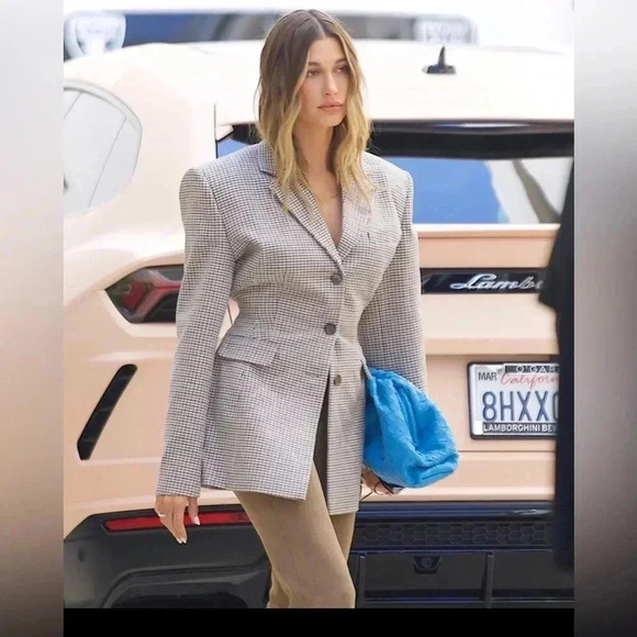 Gianfranco Ferre Vintage Raw Silk Gold Button Oversized Power Blazer Sz:38/US8 - Picture 13 of 15